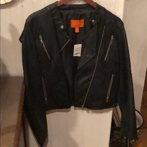 Black leather jacket